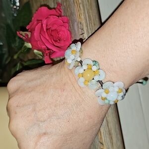 New Jade Flower Bracelet